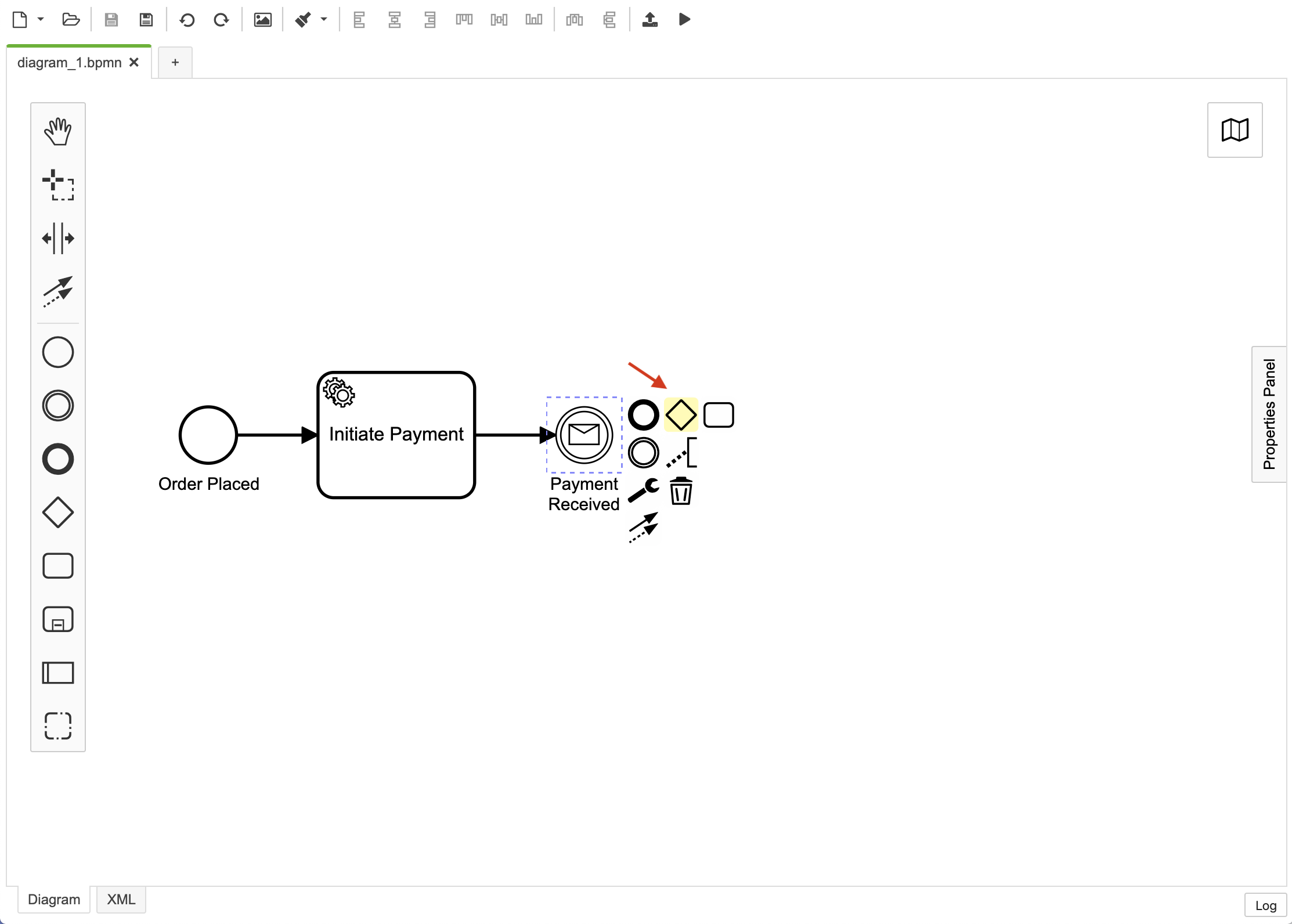 Add Exclusive Gateway to Model