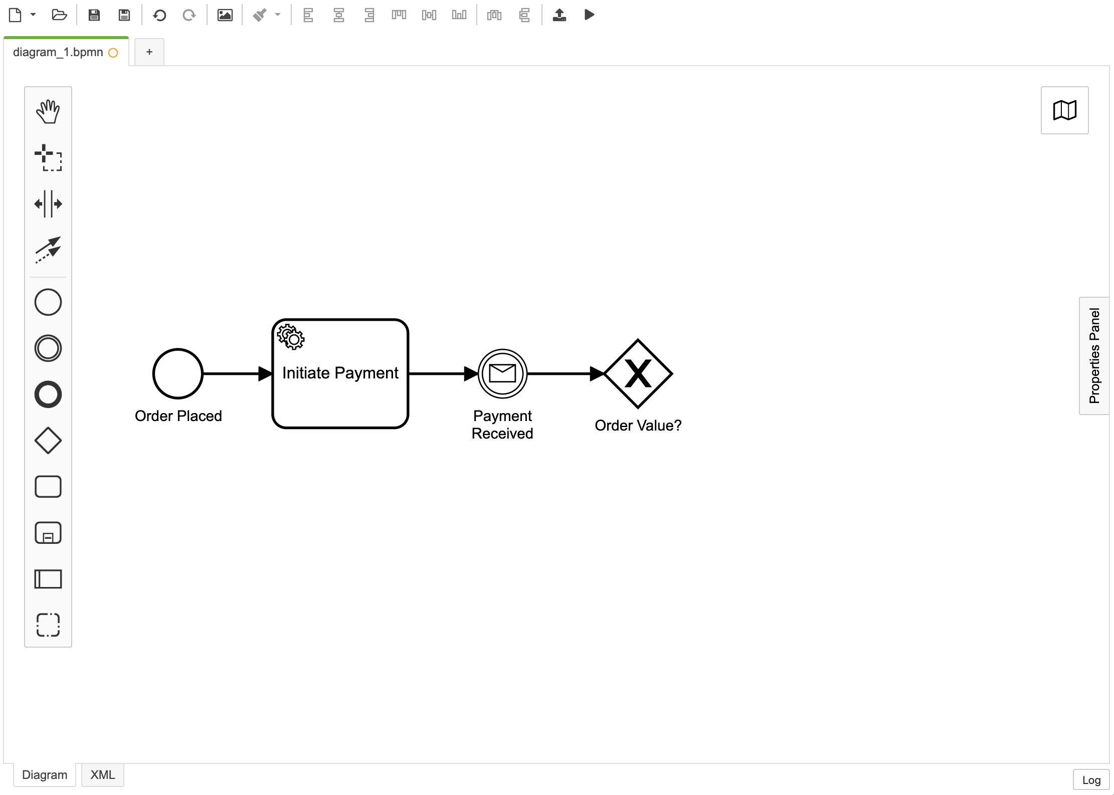 Label Exclusive Gateway in Model