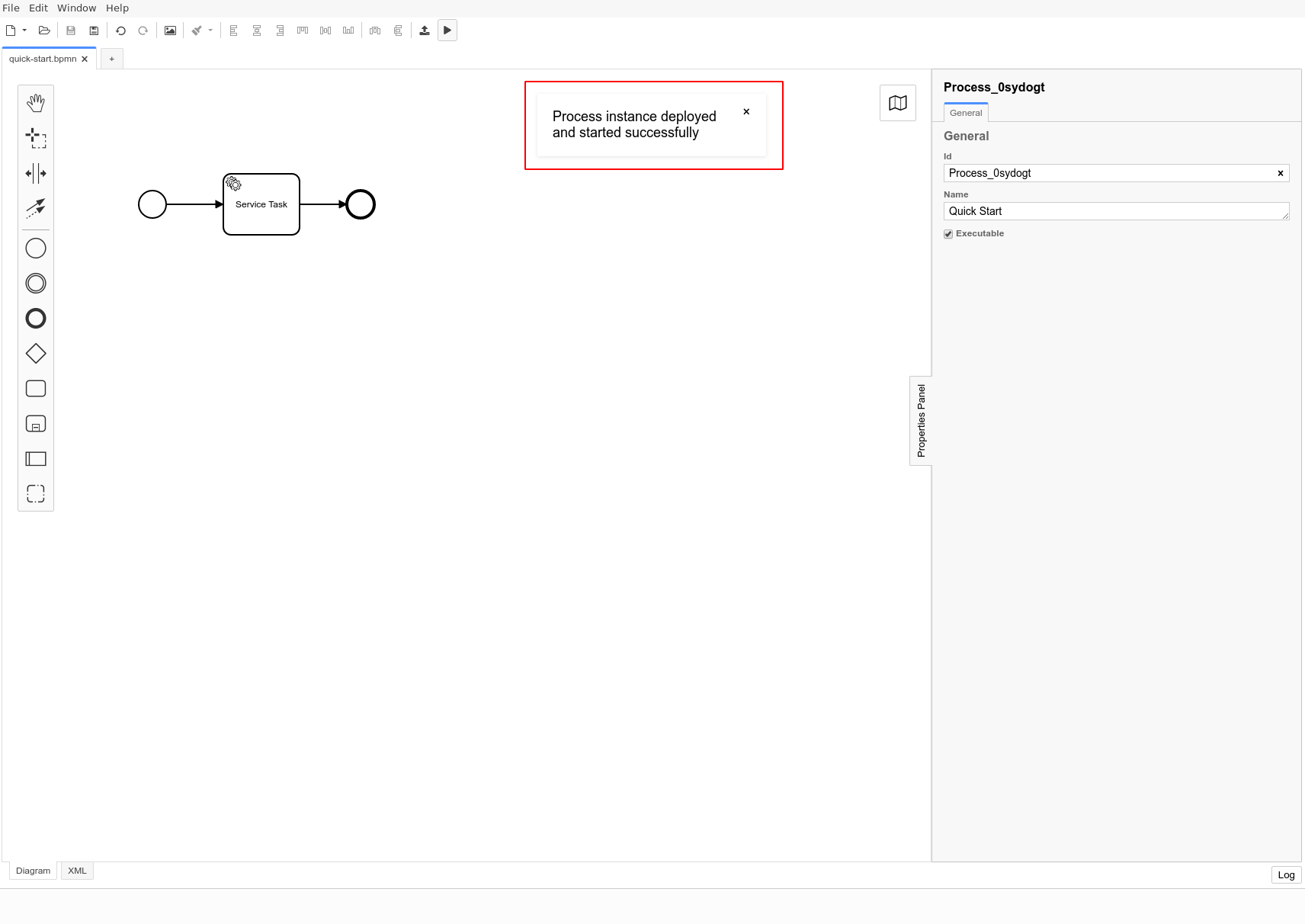 start instance successful