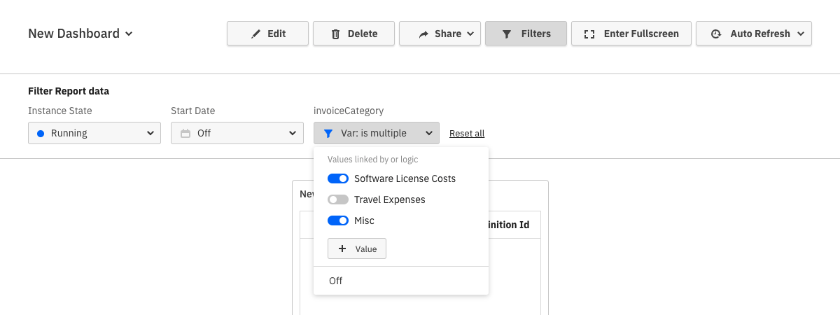 filters in view mode