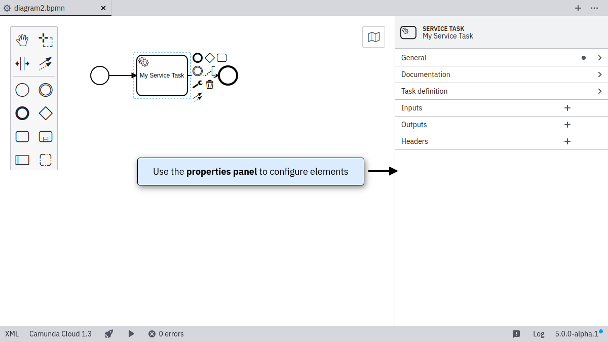 properties panel