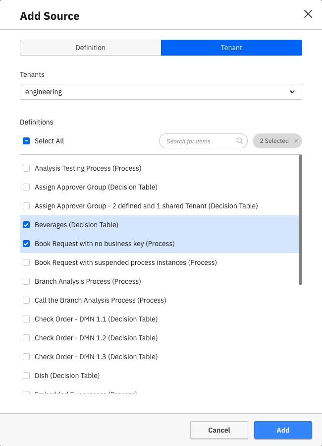 add source by tenant