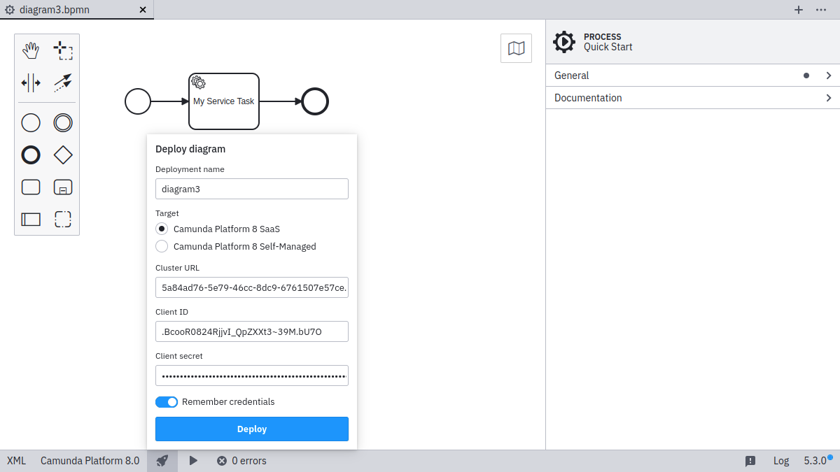 deployment via Camunda Platform 8