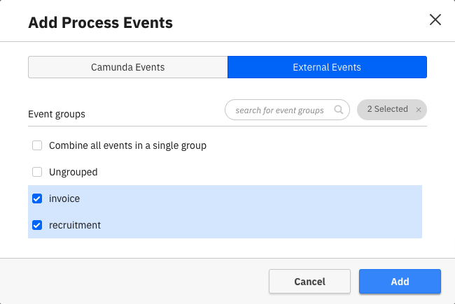 Selecting External Events