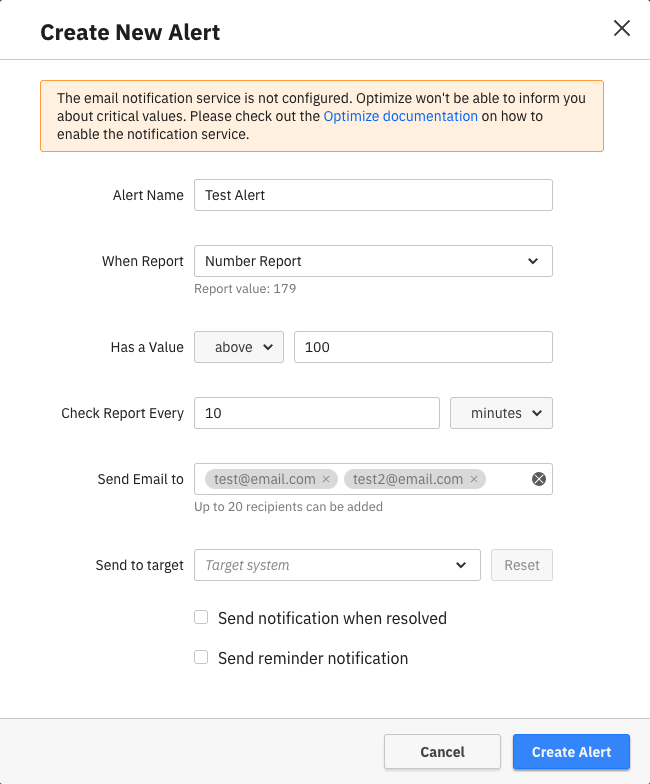 Alert modal overview