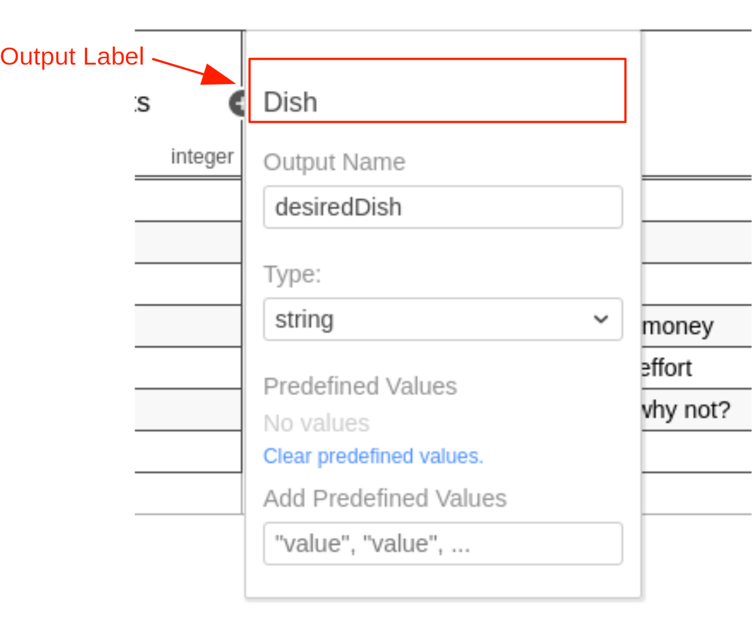 Output Label