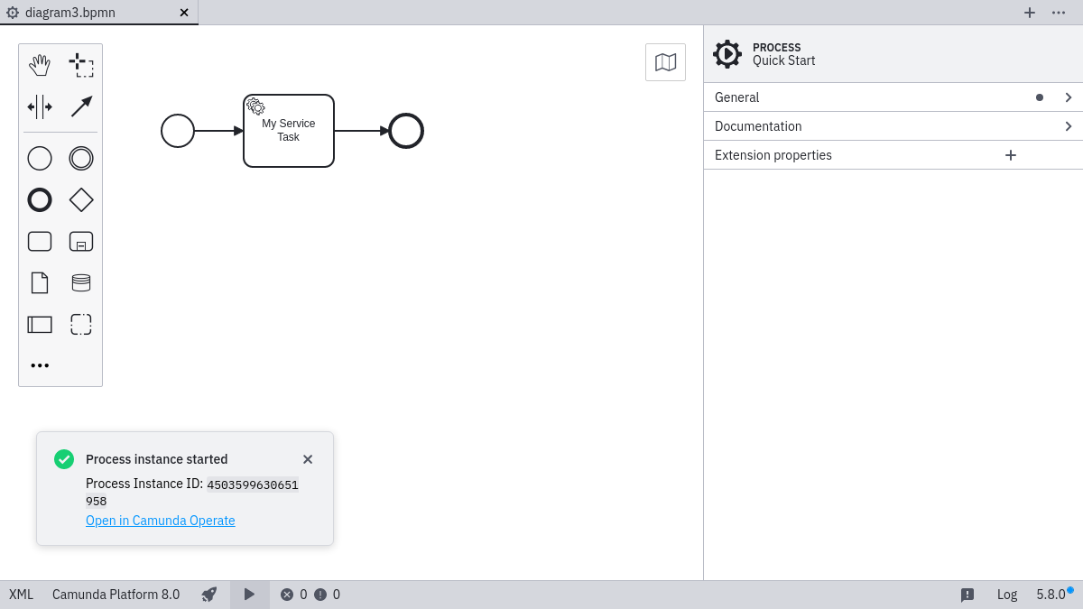 start instance successful