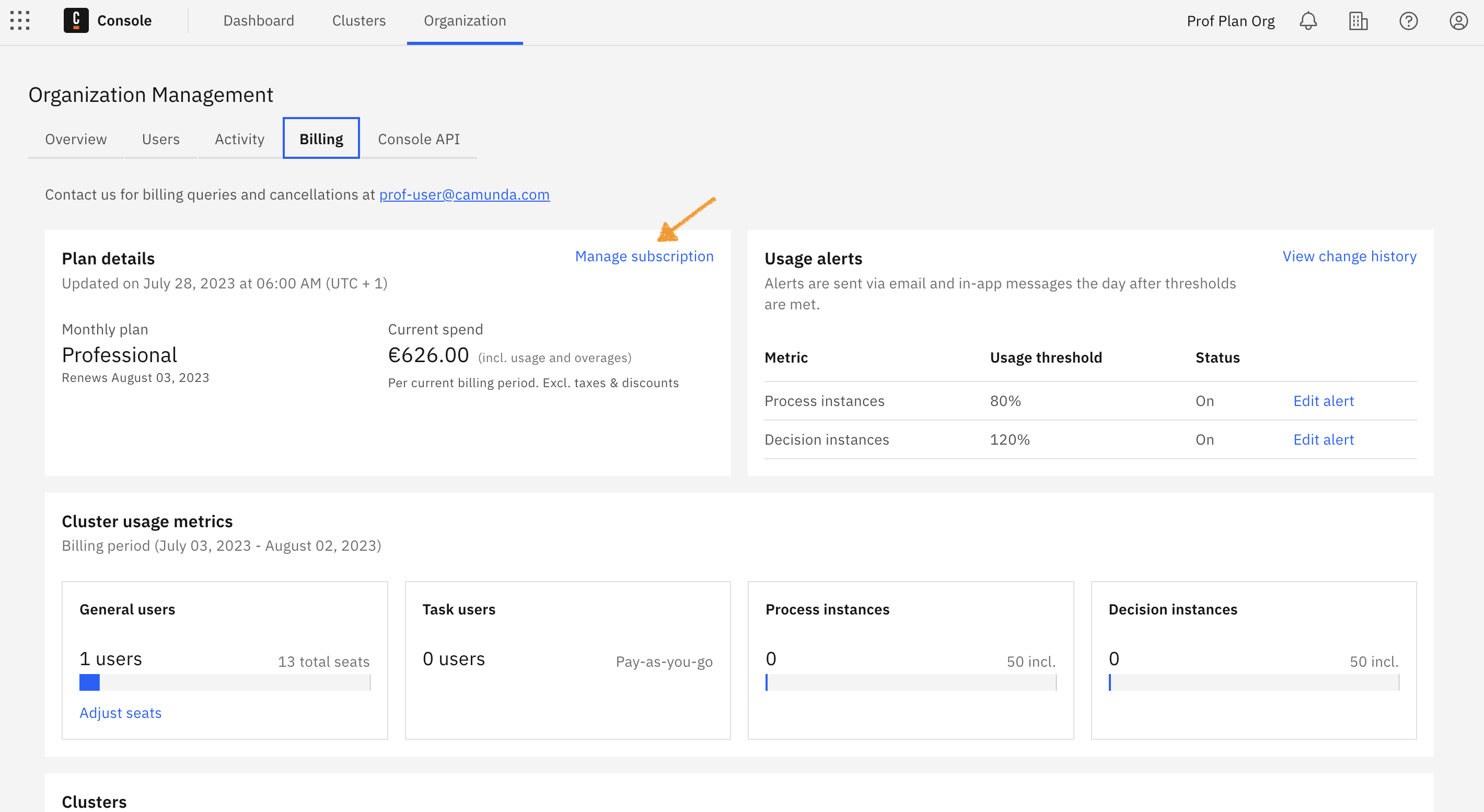 console entrypoint to manage payment account