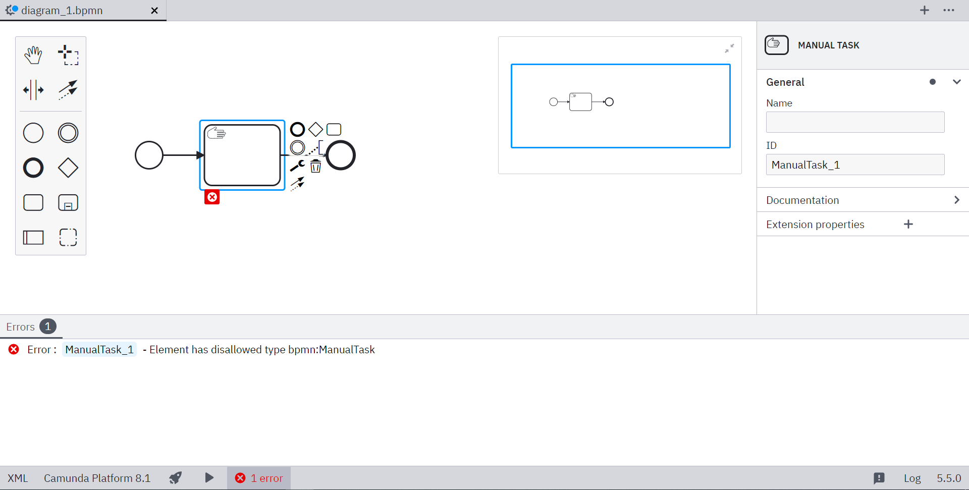 Camunda Modeler with custom lint rule