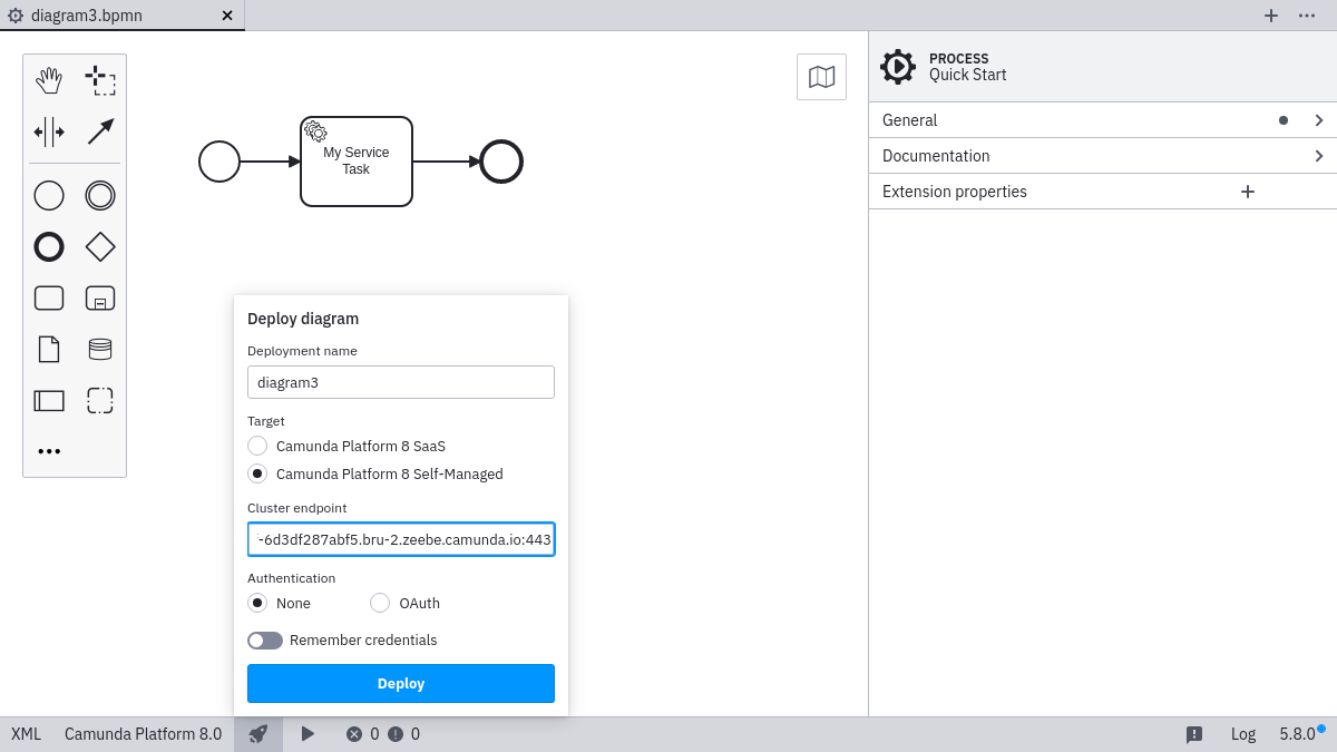 deployment via Camunda 8