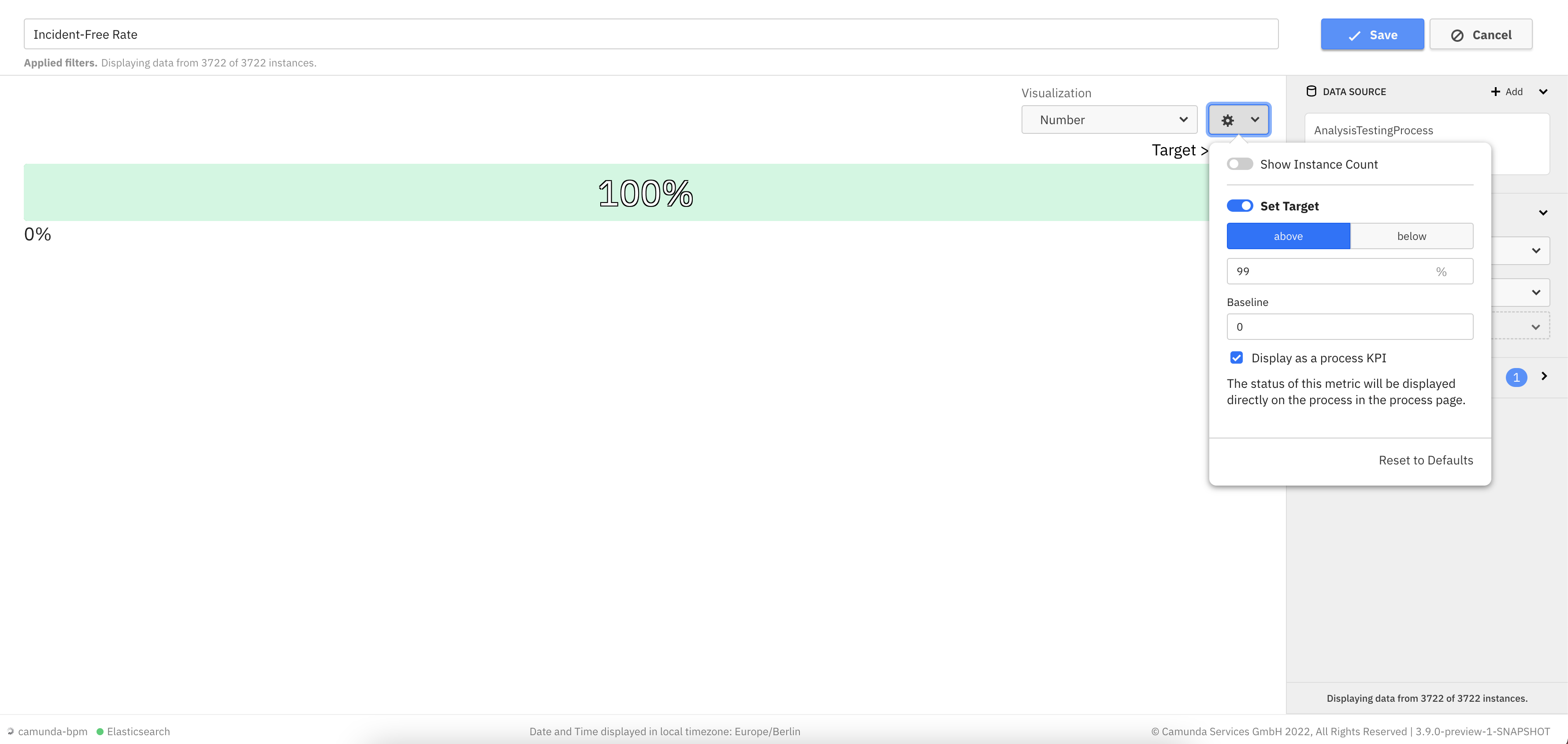 Set time and quality KPIs