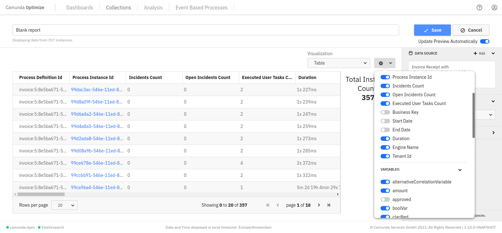 raw data configuration