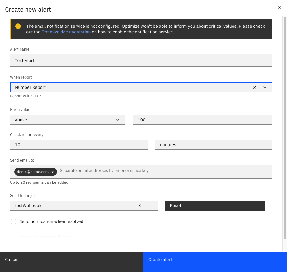 Alert modal overview