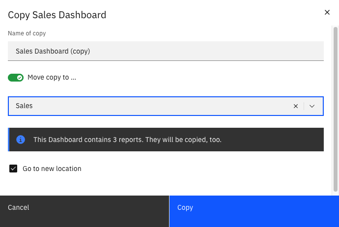 copy sales dashboard
