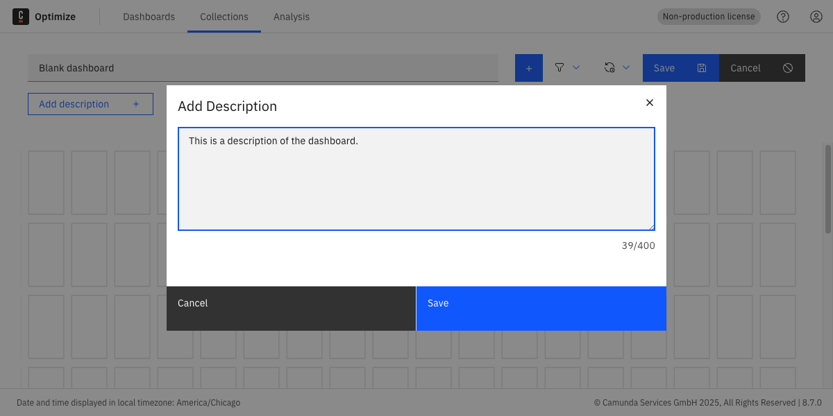 Add description modal