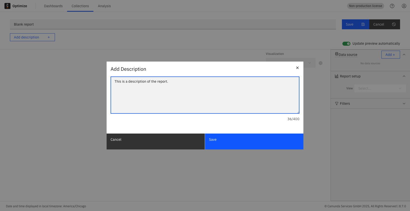 Add description modal