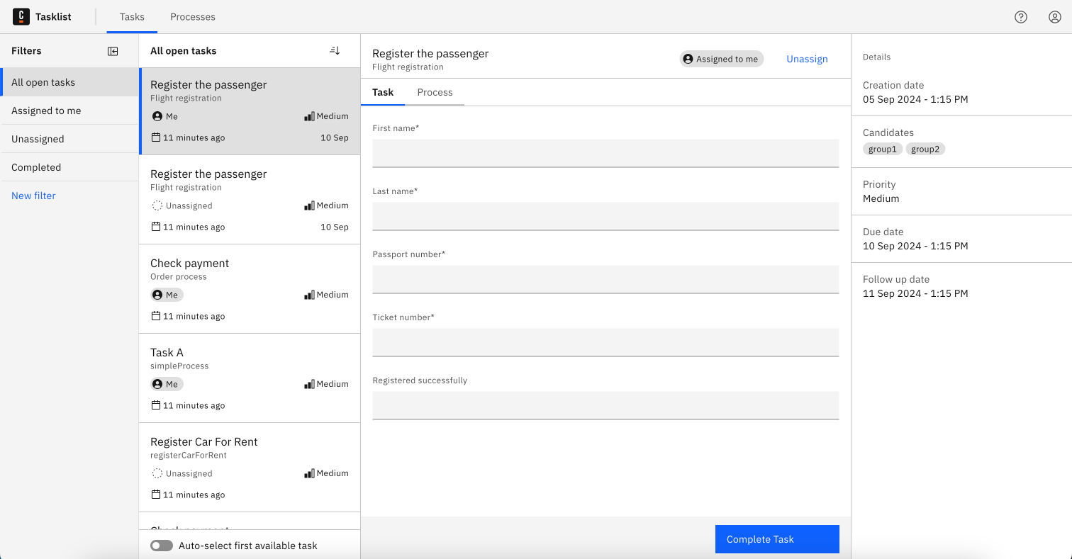 Task filters tasklist-default-filters