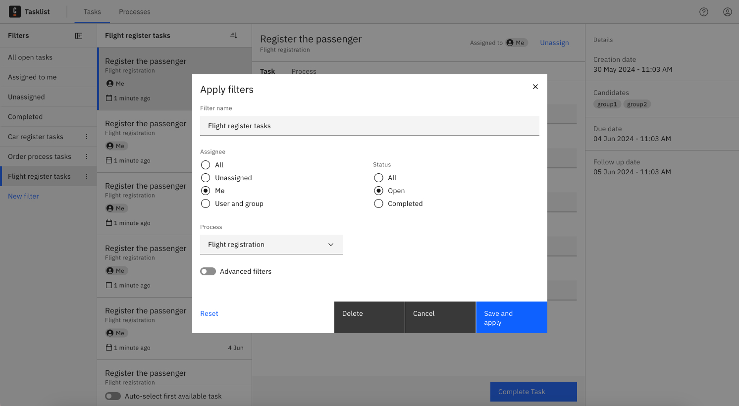 Edit filter details tasklist-edit-filter-dialog
