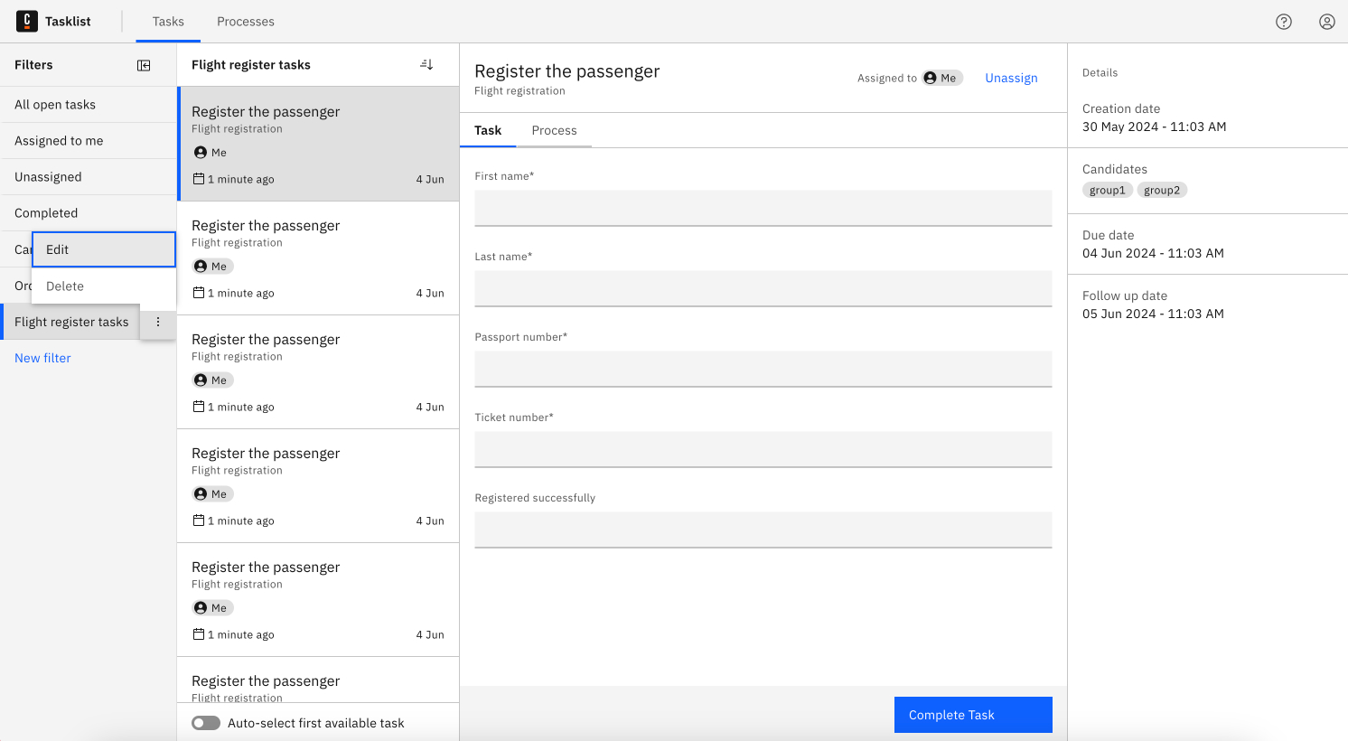 Saved filter options tasklist-saved-filter-options