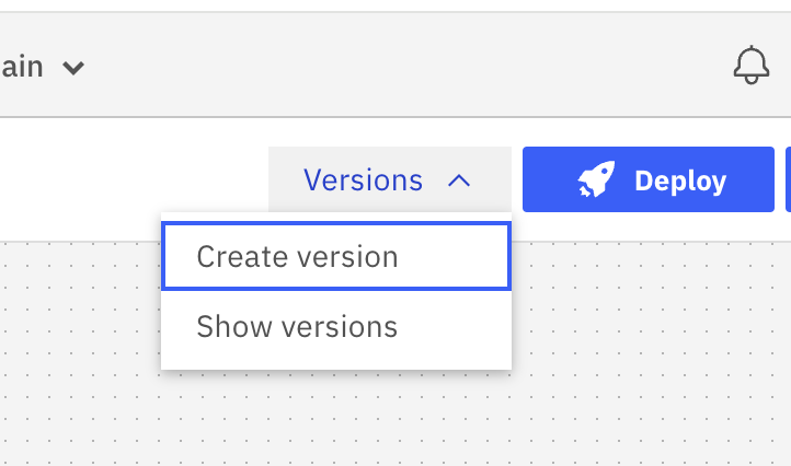 Create a version menu